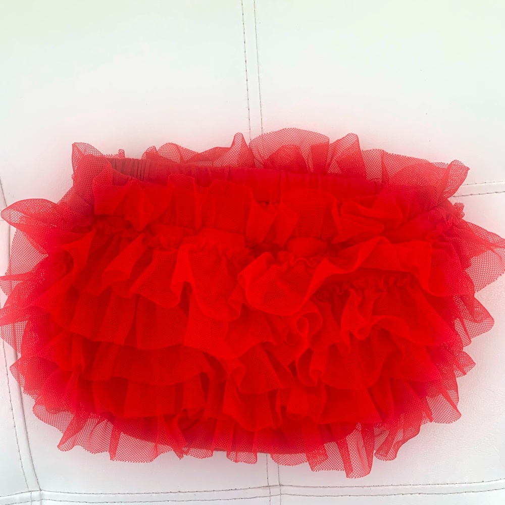 Baby girl red tulle tutu skirt